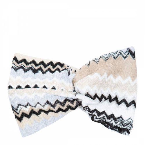 Beige knitted headband - Missoni - Modalova