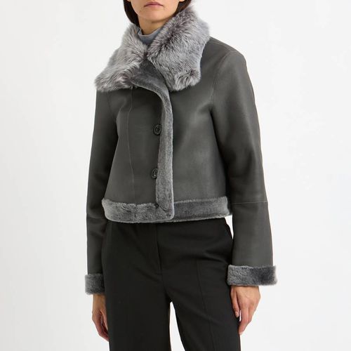 Grey Shearling Reversible Jacket - NÂ°Â· Eleven - Modalova