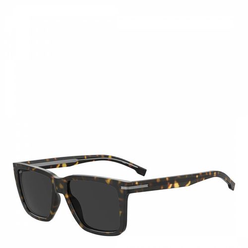 Havana Rectangular Sunglasses 55mm - Hugo Boss - Modalova