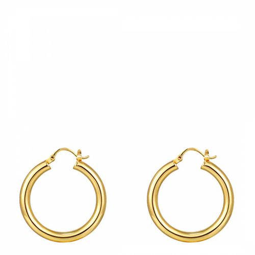 K Gold Thick Polish Hoop Earrings - Liv Oliver - Modalova
