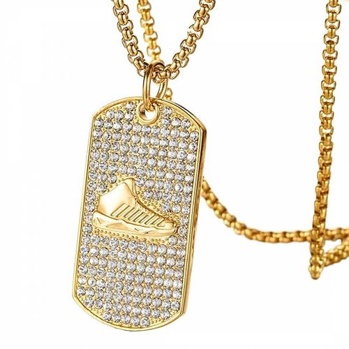 K Gold Athletic Cz Tag Necklace - Stephen Oliver - Modalova