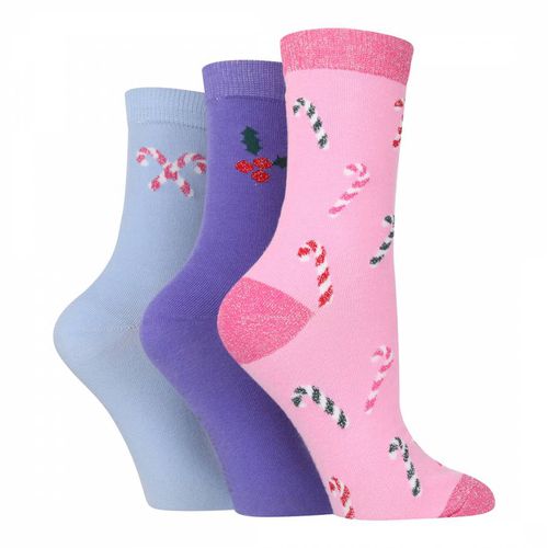 Multi 3 Pack Ladies Seasonal Socks - Wild Feet - Modalova