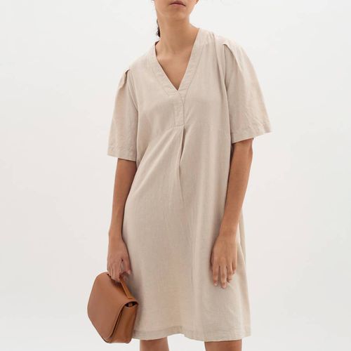 Ellie V-Neck Linen Blend Mini Dress - Inwear - Modalova