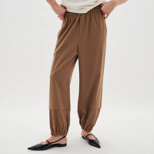 Brown Cargo Wool Blend Trousers - Inwear - Modalova