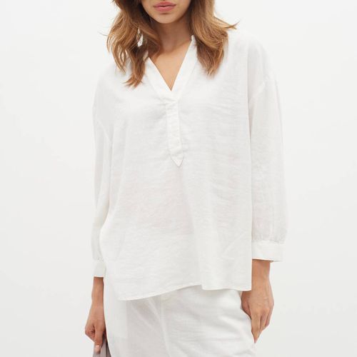 White Ellie Linen Blend Blouse - Inwear - Modalova
