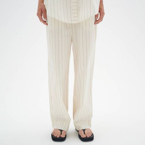 Cream Eman Stripe Cotton Trousers - Inwear - Modalova