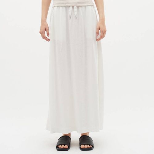 White Ellie Linen Blend Midi Skirt - Inwear - Modalova