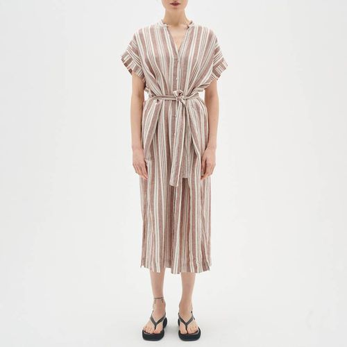 Brown Linen Blend Shirt Dress - Inwear - Modalova