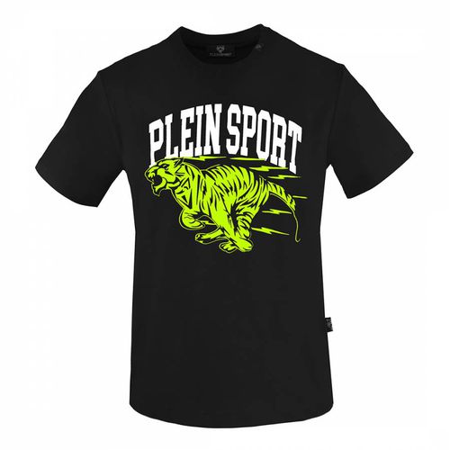 Black/Yellow Cotton Logo T-Shirt - Philipp Plein - Modalova