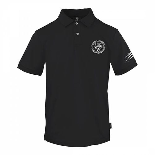 Black Cotton Polo Shirt - Philipp Plein - Modalova