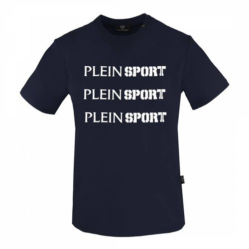 Navy Cotton Logo T-Shirt - Philipp Plein - Modalova