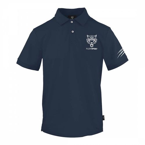 Navy Logo Polo Shirt - Philipp Plein - Modalova