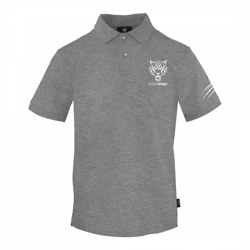 Grey Cotton Polo Shirt - Philipp Plein - Modalova