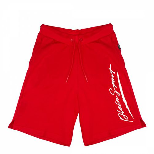 Red Logo Bermuda Shorts - Philipp Plein - Modalova