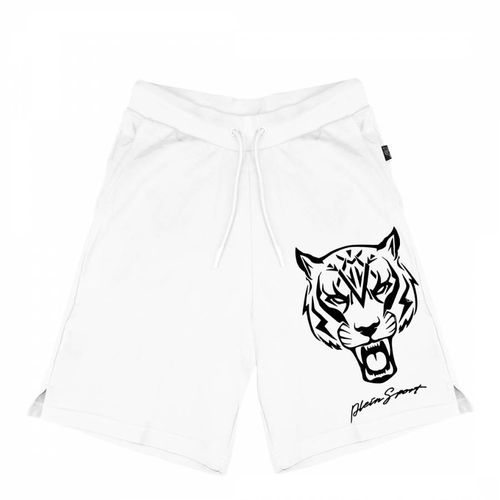 White Logo Bermuda Shorts - Philipp Plein - Modalova