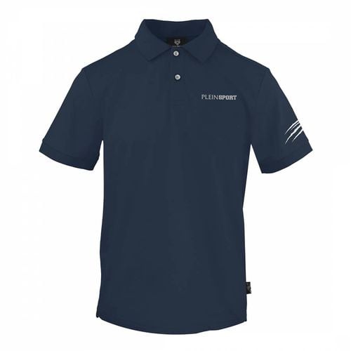 Navy Logo Polo Shirt - Philipp Plein - Modalova