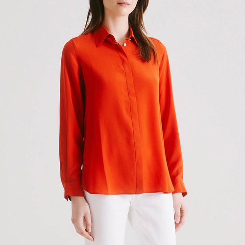 Orange Liberty Plain Silk Classic Shirt - REALLY WILD - Modalova