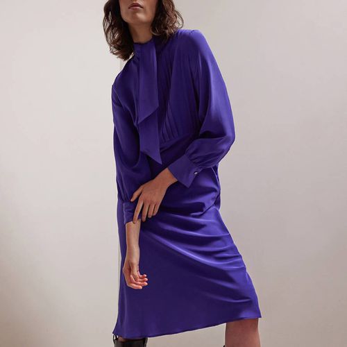 Purple Liberty Silk Pleated Dress - REALLY WILD - Modalova