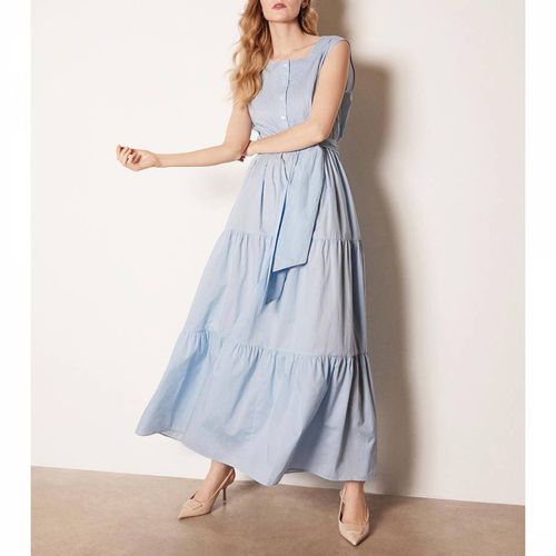 Blue Saville Cotton Tiered Dress - REALLY WILD - Modalova