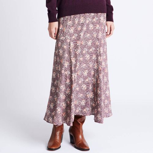 Burgundy Fern Liberty Silk Flippy Skirt - REALLY WILD - Modalova