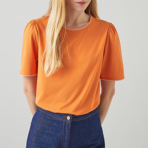 Orange Lizzie Cotton T-Shirt - L K Bennett - Modalova