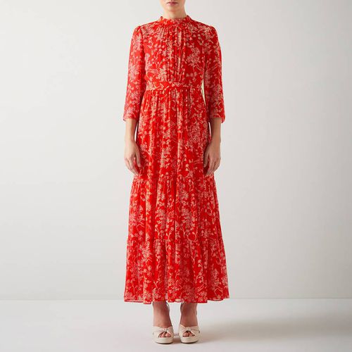 Red Olivia Silk Midi Dress - L K Bennett - Modalova