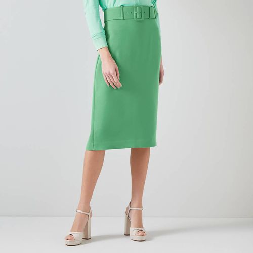 Green Tabitha Belted Midi Skirt - L K Bennett - Modalova