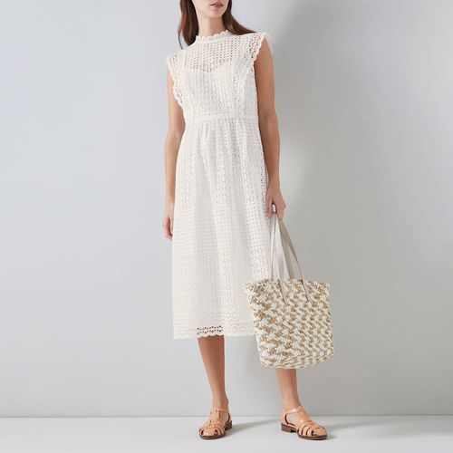 White Laila Cotton Midi Dress - L K Bennett - Modalova