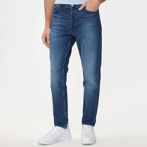 Blue Wash Tapered Fit Stretch Jeans - BOSS - Modalova