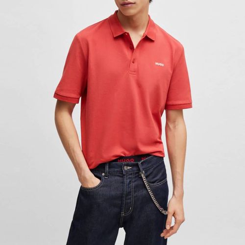 Red Pique Cotton Polo Shirt - BOSS - Modalova
