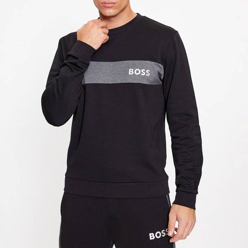 Crew Neck Cotton Blend Sweatshirt - BOSS - Modalova