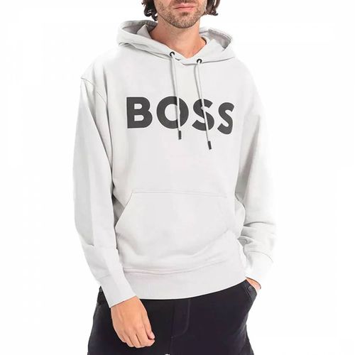 Pale Grey WeBasic Cotton Hoodie - BOSS - Modalova