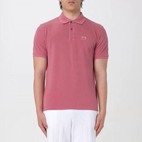Pink Cotton Blend Polo Shirt - C.P. Company - Modalova