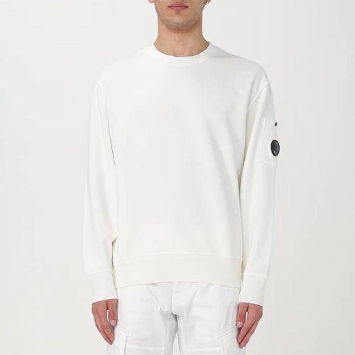 White Crew Cotton Sweatshirt - C.P. Company - Modalova