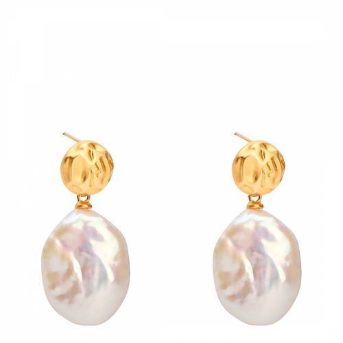 Gold Marshmallow Earrings - Sound Of Pearls London - Modalova