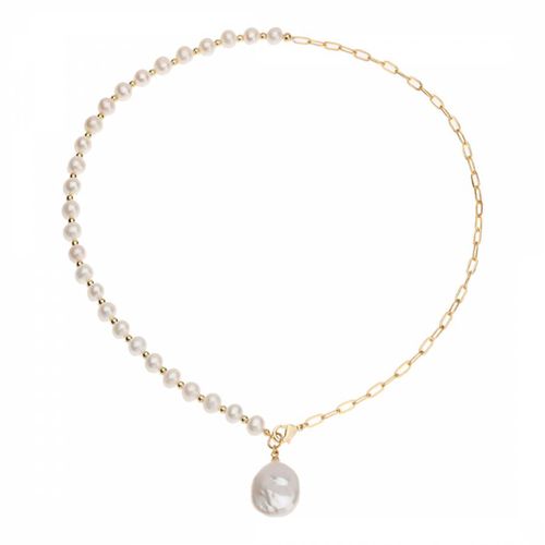 Gold Alyssa Necklace - Sound Of Pearls London - Modalova