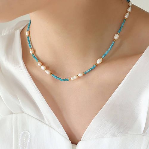 Blue Jelly Fish Necklace - Sound Of Pearls London - Modalova