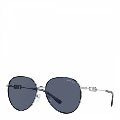 Silver Blue Tortoise Empire Sunglasses 58mm - Michael Kors - Modalova