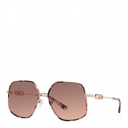 Rose Gold Pink Tortoise Empire Butterfly Sunglasses 59mm - Michael Kors - Modalova