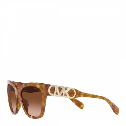 Amber Tortoise Empire Square Sunglasses 55mm - Michael Kors - Modalova