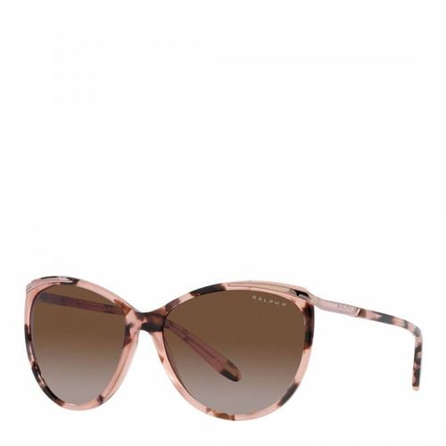 Shiny Pink Havana Sunglasses 59mm - Ralph Lauren - Modalova