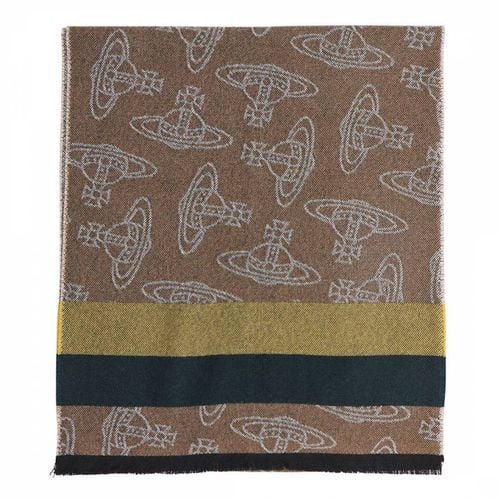 Camel Orb Lining Scarf 35X190 Scarf - Vivienne Westwood - Modalova