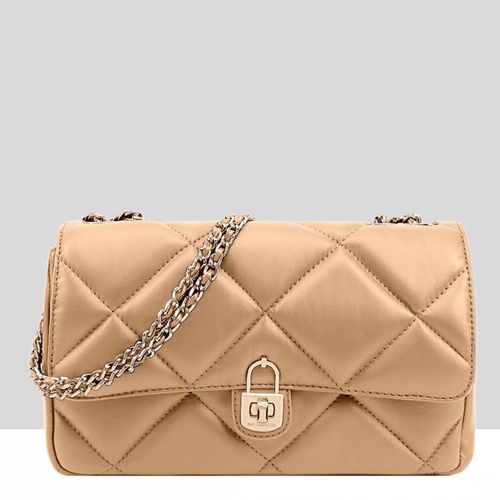 Gold Quilted Leather Elena Crossbody Bag - Paul Costelloe - Modalova