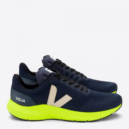 Men's Navy/Green Marlin V-Knit Trainers - VEJA - Modalova