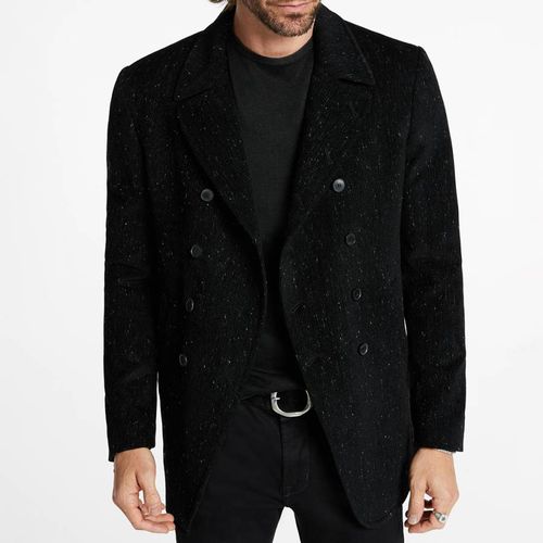 Double Breasted Wool Blend Peacoat - John Varvatos - Modalova