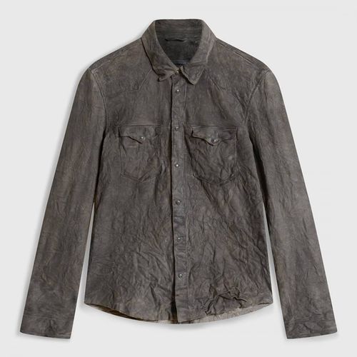 Black Mason Western Leather Shirt - John Varvatos - Modalova