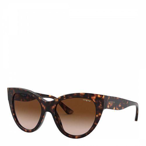 Dark Havana Cat Eye Sunglasses - Vogue - Modalova