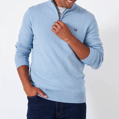 Light Blue Cotton Sweatshirt - Crew Clothing - Modalova