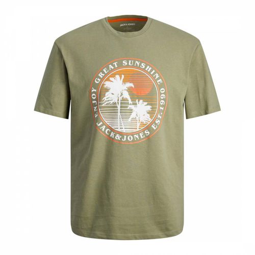 Khaki Sunshine Cotton T-Shirt - Jack & Jones - Modalova