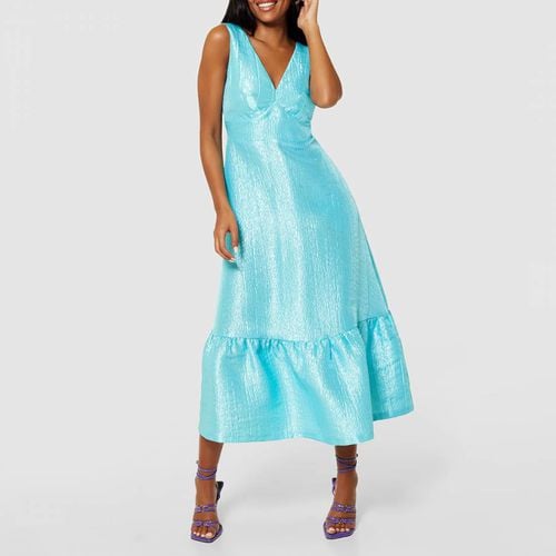 Blue A-Line Crinkle Dress - Closet - Modalova